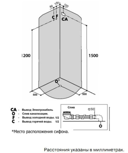 Душевая кабина Niagara NG-505С 90х90см с пультом