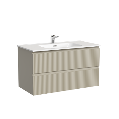 Тумба подвесная SANCOS Snob R 890х445х500, c двумя ящиками оснащенными доводчиками, Beige Soft , SNR90CE