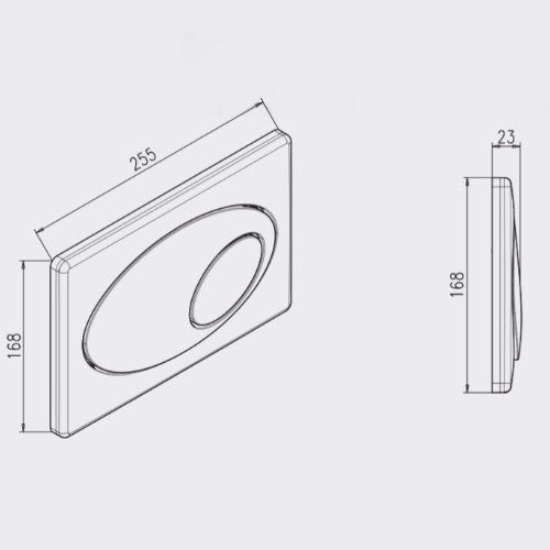 Кнопка смыва Jomo Classic 167-27660036-00 с подсветкой хром