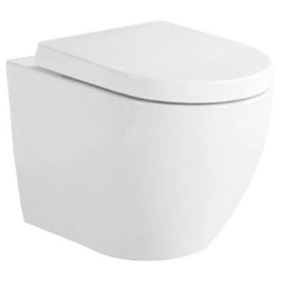 Унитаз GR-4411S (560*360*350) подвесной БЕЗОБОДКОВЫЙ с тонкой крышкой