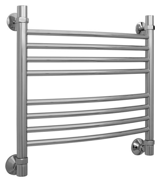 Полотенцесушитель водяной Сунержа Богема 500x500 хром выгнутый, с дополнительной перемычкой