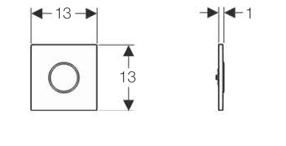 Кнопка смыва Geberit Sigma 10 116.035.SN.1 нержавеющая сталь