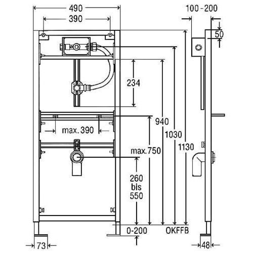 Инсталляция для писсуара Viega Eco Plus 461843