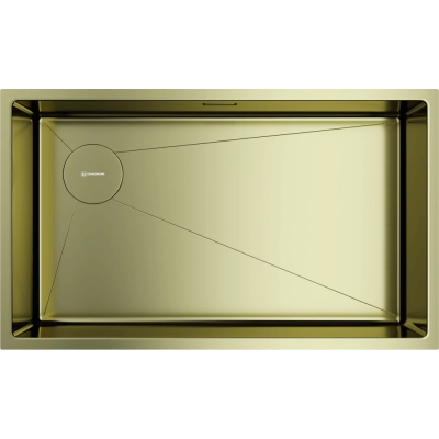 Кухонная мойка Omoikiri Taki 74-U/IF-LG Side-L 4997472 74x44 см, светлое золото