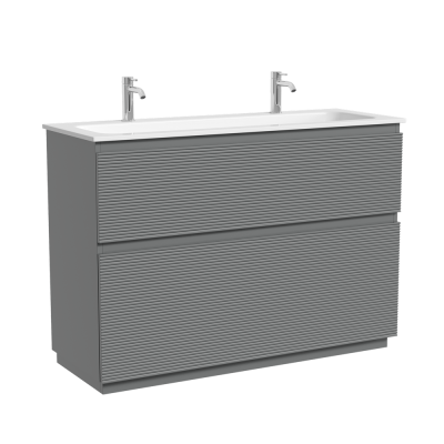 Тумба напольная SANCOS Folk Floor  1190х445х850, c двумя ящиками оснащенными доводчиками, Ergraut soft, FL120FES