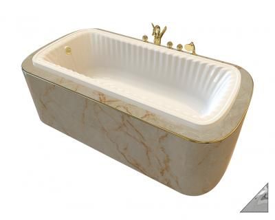 Ванна акриловая Migliori Olivia Podium ML.OLV-40.104.CR 174х83 белая, хром, встраиваемая в подиум