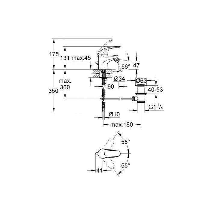 Донный клапан grohe. Смеситель Grohe 23262000. Grohe Eurodisc 33244001. Grohe Euroeco 23262000. Eurodisc смеситель для биде "33244001".