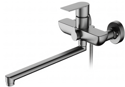 Смеситель для ванны Frap F2NU28MN06UX-9UO однорычажный, оружейная сталь