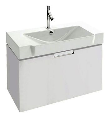 Тумба с раковиной Jacob Delafon Reve 80 см, 1 ящик, белый бриллиант