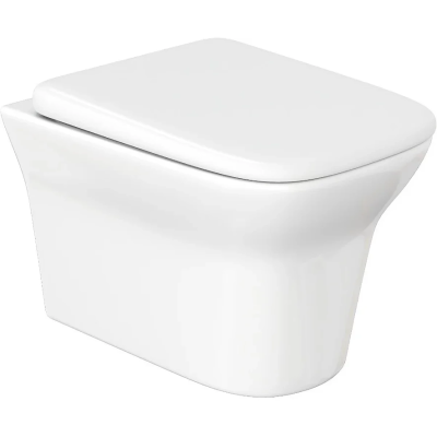 Унитаз подвесной Ceruttispa Ami Aria CT8780 безободковый, с сиденьем микролифт, белый