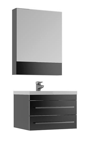 Тумба под раковину Aquanet Верона 00172336 90 черная, подвесная