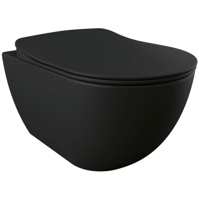 Унитаз подвесной Creavit Free FE322-11SM00E-0000 безободковый, черный матовый