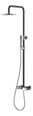 Душевая стойка Boheme Stick 128-BCR для ванны, черный, хром diamond