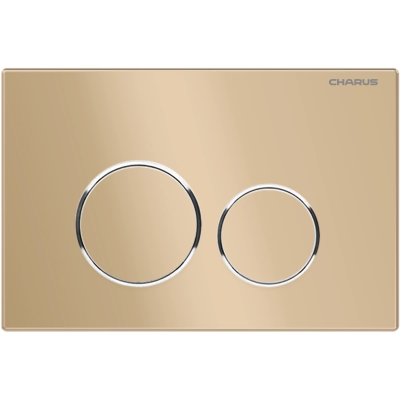 Кнопка смыва Charus Spazio FP.330.51.01 для инсталляции, песочный матовый/хром/песочный матовый