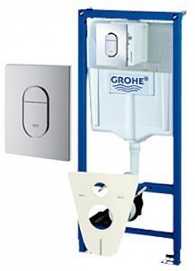 Система инсталляции Grohe Rapid SL 38929000 для унитазов,  4 в 1 с кнопкой смыва