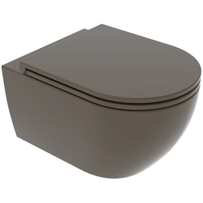 Унитаз подвесной GSG Like LKWCSO018 безободковый, кофе матовый