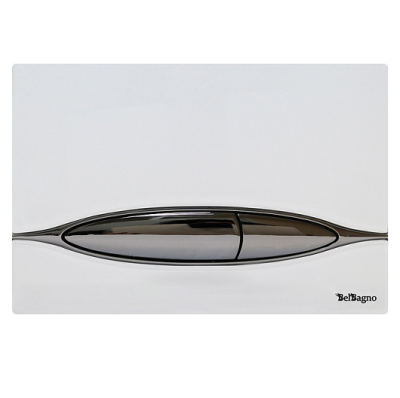 Кнопка смыва BelBagno ARTCRAFT BB-P46003 хром,  белое стекло