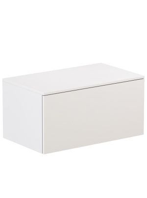 Тумба подвесная Velvex Unit 80, выс. 40, выдв. ящик, внутр. ящик, белый матовый (tp.UNI.80.2Y белый матовый)