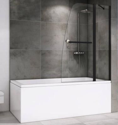 Шторка на ванну ABBER Ewiges Wasser AG50100B прозрачное/черный