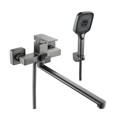 Смеситель для ванны Shevanik S9HW62XG2TMI, оружейная сталь