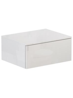 Тумба подвесная Velvex Unit 60, выс. 27, выдв. ящик, белый лед (tp.UNI.60.1Y белый глянец)