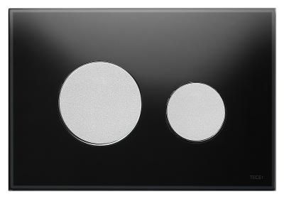 Кнопка смыва Tece Loop 9240655 черное стекло, кнопка хром матовый