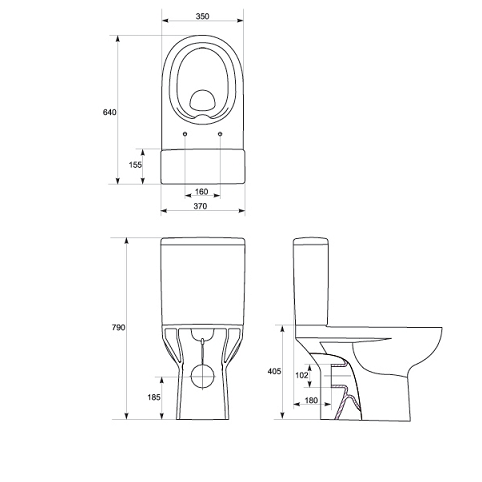 Унитаз-компакт Cersanit Street Fusion KO-SFU011-3/5-COn-DL микролифт