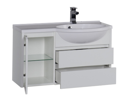 Тумба под раковину Aquanet Лайн 00164937 90 R белая