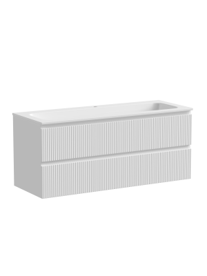 Тумба подвесная SANCOS Snob T 1195х445х500, c двумя ящиками оснащенными доводчиками, Bianco, SNT120W