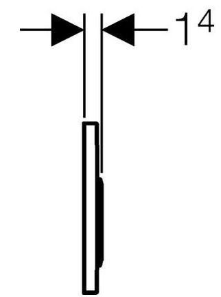 Кнопка смыва Geberit Kappa 21 115.240.KH.1 хром, кольцо матовый хром