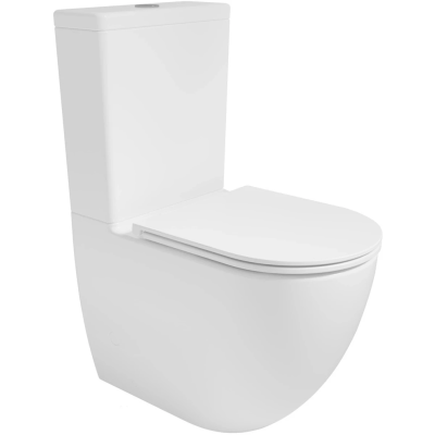 Унитаз-компакт Vincea Globo VT2-14T безободковый, торнадо, с сиденьем микролифт, белый