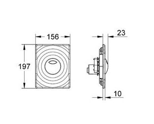 Кнопка смыва Grohe Surf 38861000 хром