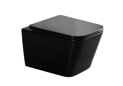 Подвесной унитаз Gid Tr2155BL 62238Y, Черный глянцевый