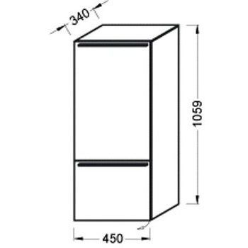 Шкаф Jacob Delafon Ove EB529G-HU 45 L, белый бриллиант