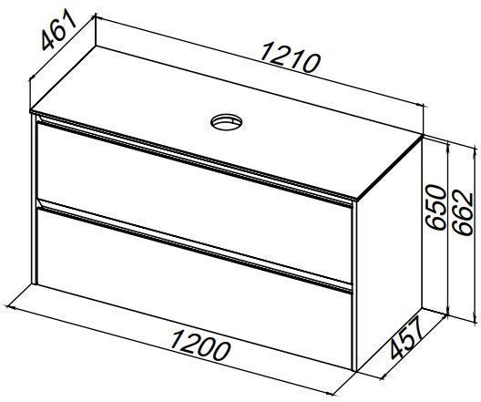 Тумба под раковину Allen Brau Activity 120 1.34007.WM белый матовый/черный браш