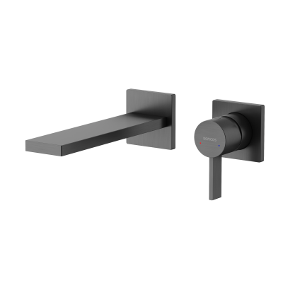 Смеситель для раковины SANCOS Linn c внутренней частью, вороненая сталь,  SC9021GG