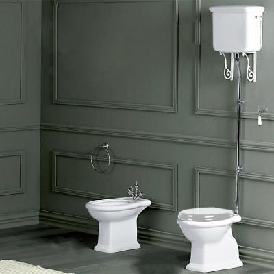 Унитаз напольный Simas Lante LA02bi с высоким бачком, с фурнитурой цвета хром