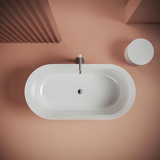 Ванна из искусственного камня ArtCeram Petite ACW005 05 140x70 bianco matt