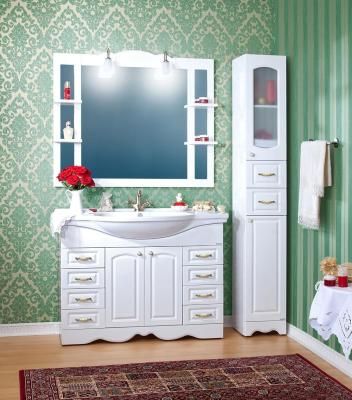 Комплект мебели для ванной Бриклаер АННА 120, белый