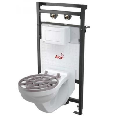 Система инсталляции для унитазов AlcaPlast A108F 5:1 SET 5 в 1 кнопка смыва белая