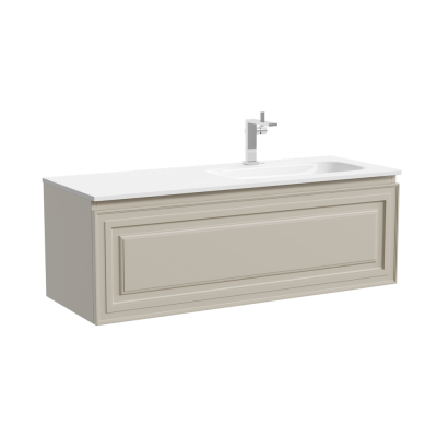 Тумба подвесная SANCOS Very  правая 1195х445х406, c одним  ящиком оснащенным доводчиками, Beige Soft , VR120RCE