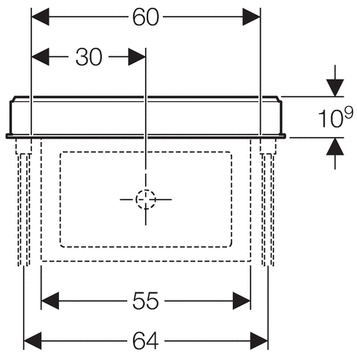 Сантехнический модуль Geberit Monolith 131.043.SI.1 для раковины, стекло белое