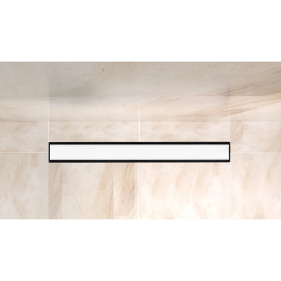 Душевой трап (лоток) BelBagno Luce BB-LD-LUCE-90-BIANCO 83,96 см, с решеткой, 2 в 1 под плитку, белый матовый
