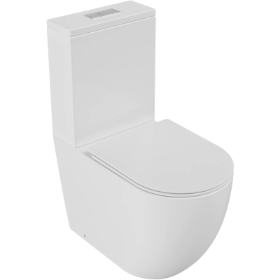 Унитаз-компакт Grossman GR-4494SQ безободковый, торнадо, с сиденьем микролифт, белый