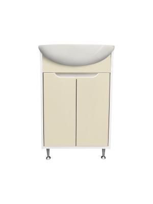 Тумба Runo Эконова 60 белая крем под умывальник Уют 60 (00-00004659)