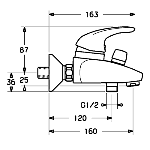 Смеситель Hansa Sublime 54742105 для ванны