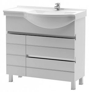 Тумба под раковину Aquanet Доминика 00181970 90 R белая