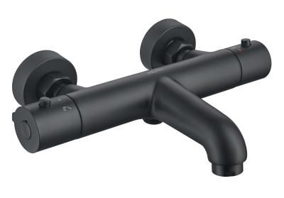 Термостатический смеситель для ванны AQUATEK, матовый черный AQ1043MB , черный матовый