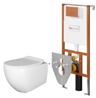 Комплект ArtCeram File 2.0 700.101.02 инсталляция + клавиша + унитаз белый