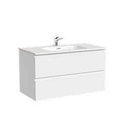 Тумба подвесная SANCOS Folk 890х445х500, c двумя ящиками оснащенными доводчиками, Bianco, FL90W